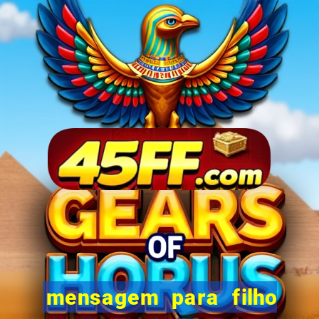 mensagem para filho jogador de futebol